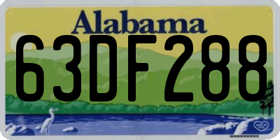 AL license plate 63DF288