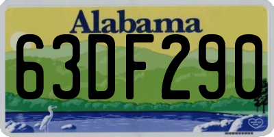 AL license plate 63DF290