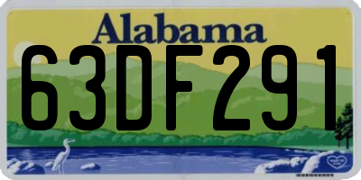 AL license plate 63DF291