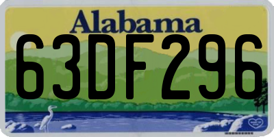 AL license plate 63DF296