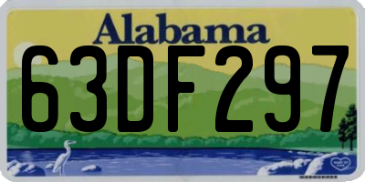 AL license plate 63DF297
