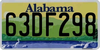 AL license plate 63DF298