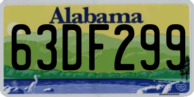AL license plate 63DF299