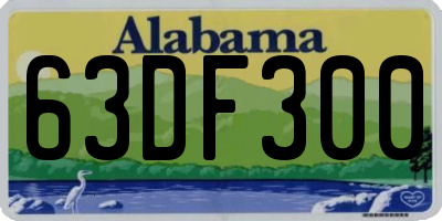 AL license plate 63DF300