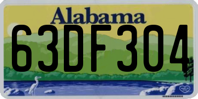 AL license plate 63DF304