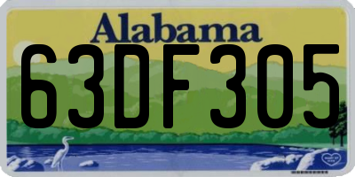 AL license plate 63DF305