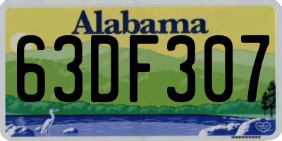 AL license plate 63DF307