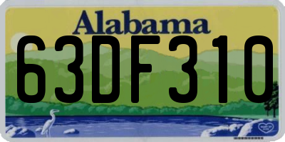 AL license plate 63DF310