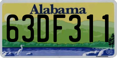 AL license plate 63DF311