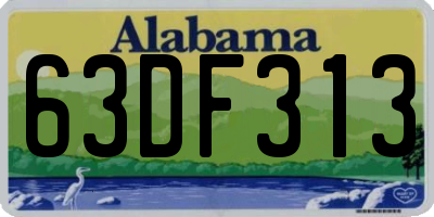 AL license plate 63DF313