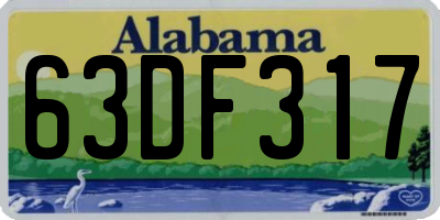 AL license plate 63DF317