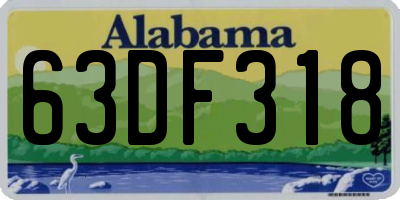 AL license plate 63DF318