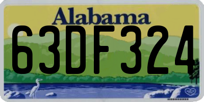 AL license plate 63DF324