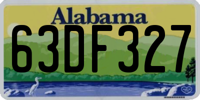AL license plate 63DF327