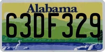 AL license plate 63DF329