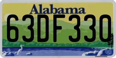 AL license plate 63DF330
