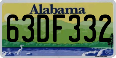 AL license plate 63DF332