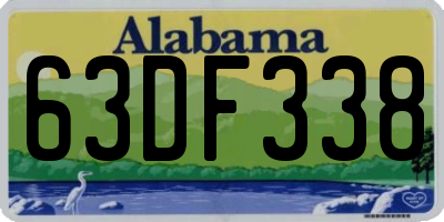 AL license plate 63DF338
