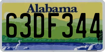 AL license plate 63DF344