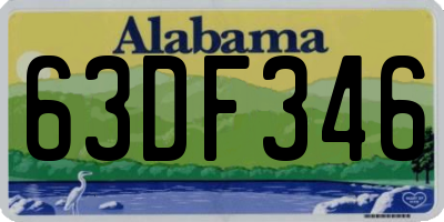 AL license plate 63DF346
