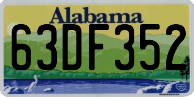 AL license plate 63DF352