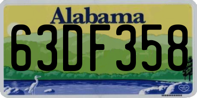 AL license plate 63DF358
