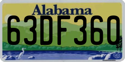 AL license plate 63DF360