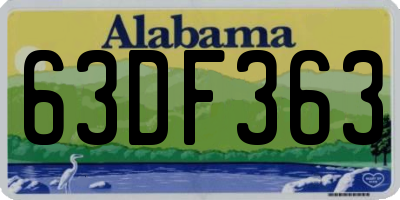 AL license plate 63DF363