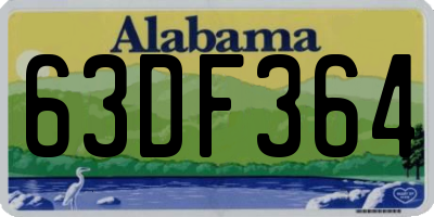 AL license plate 63DF364