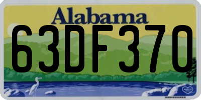 AL license plate 63DF370
