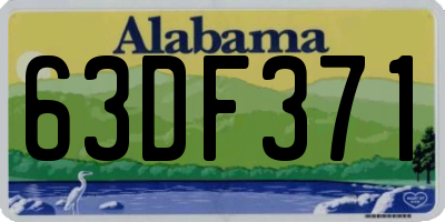 AL license plate 63DF371