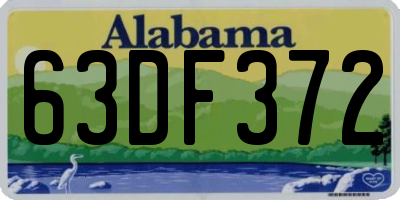 AL license plate 63DF372