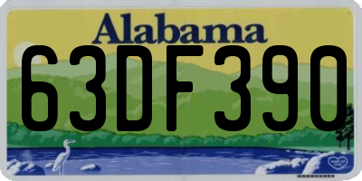 AL license plate 63DF390