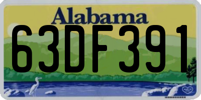 AL license plate 63DF391