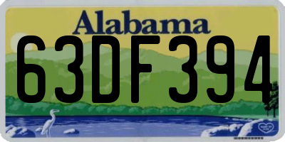 AL license plate 63DF394