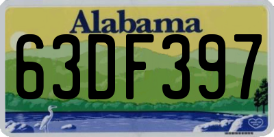 AL license plate 63DF397