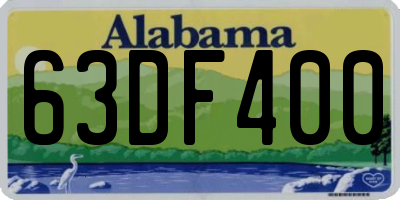 AL license plate 63DF400