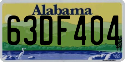 AL license plate 63DF404