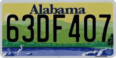 AL license plate 63DF407