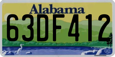 AL license plate 63DF412