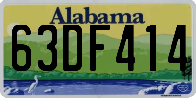 AL license plate 63DF414