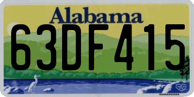 AL license plate 63DF415