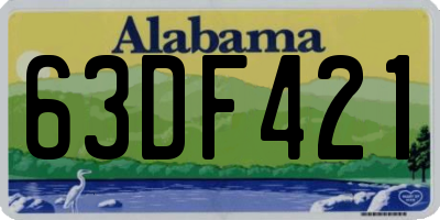 AL license plate 63DF421