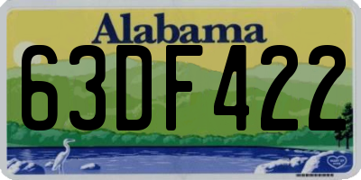 AL license plate 63DF422