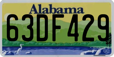AL license plate 63DF429