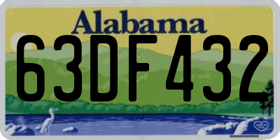 AL license plate 63DF432