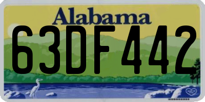 AL license plate 63DF442
