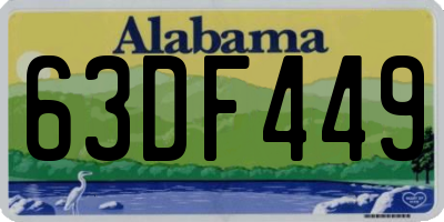 AL license plate 63DF449