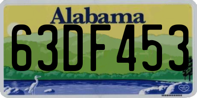 AL license plate 63DF453