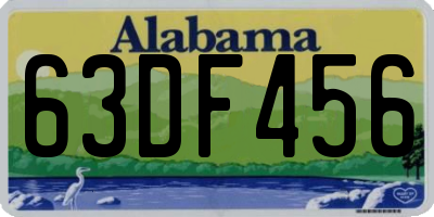 AL license plate 63DF456